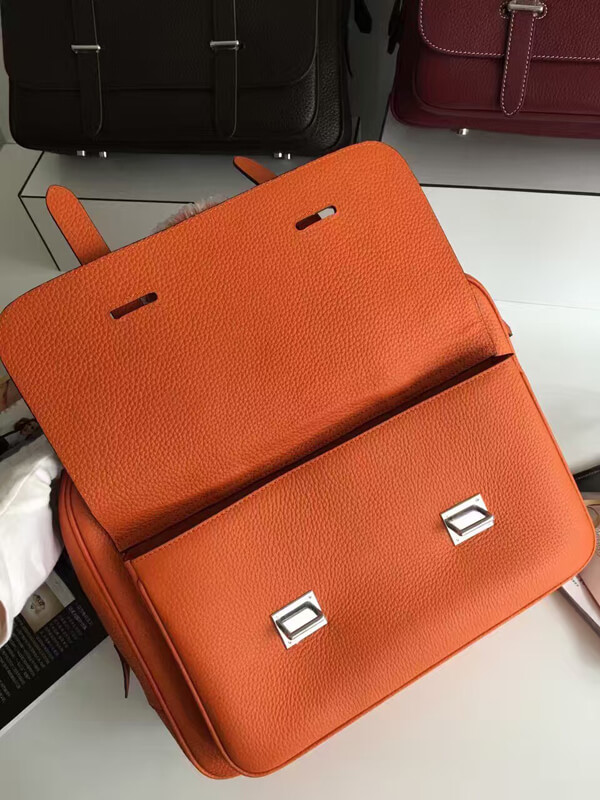 エルメス コピー サック ド ヴォヤージュ スティーブ 45 ORANGE パラジウム金具 Ｌ刻印 OA709654